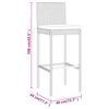 vidaXL 5 Piece Garden Bar Set with Cushions Black Poly Rattan