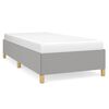 vidaXL Bed Frame without Mattress Light Grey 100x190 cm Twin Fabric