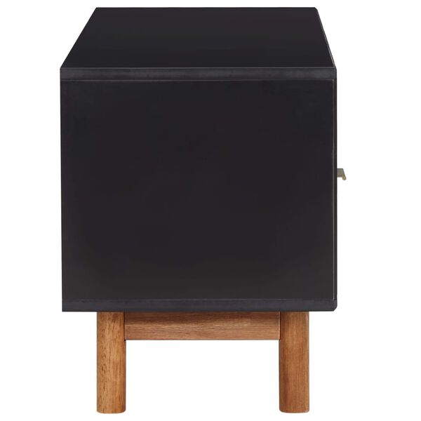 vidaXL TV Cabinet 100x35x45 cm Solid Acacia Wood and MDF