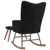 vidaXL Rocking Chair with a Stool Black Velvet