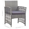 vidaXL 4 Piece Garden Lounge Set with Cushion Poly Rattan Anthracite