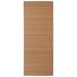 Rectangular Brown Bamboo Rug 80 x 300 cm