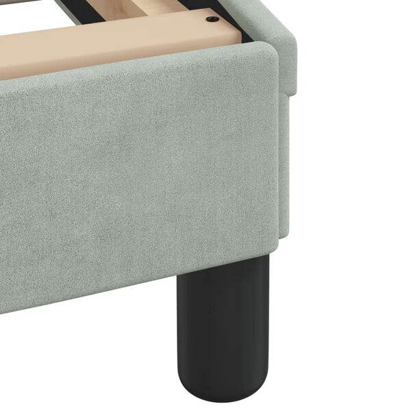 vidaXL Bed Frame without Mattress Light Grey 193x203 cm Velvet