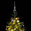 vidaXL Artificial Hinged Christmas Tree 300 LEDs & Ball Set 210 cm