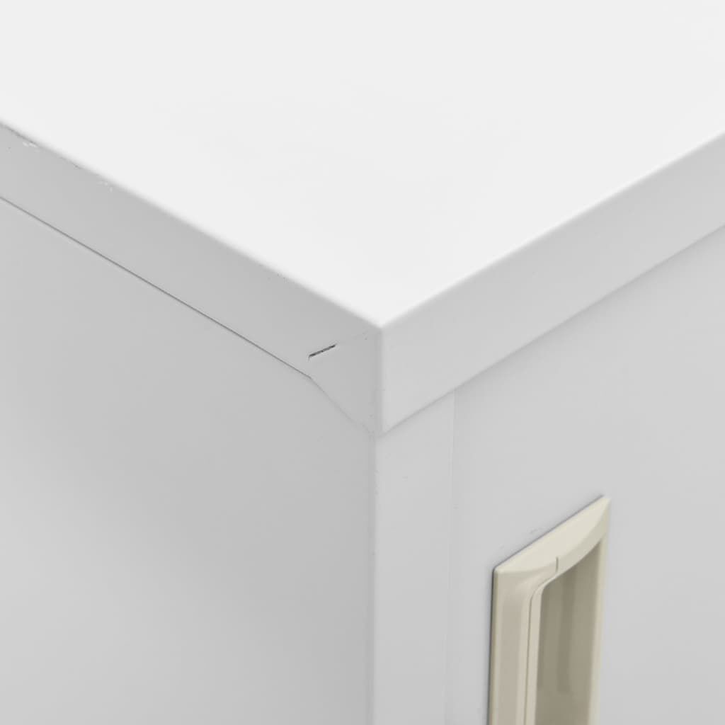 vidaXL Locker Cabinets 2 pcs Light Grey 90x45x92.5 cm Steel
