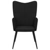vidaXL Relaxing Chair Black Fabric