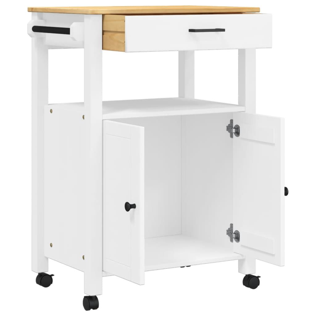 vidaXL Kitchen Trolley MONZA 60x40x90 cm Solid Wood Pine