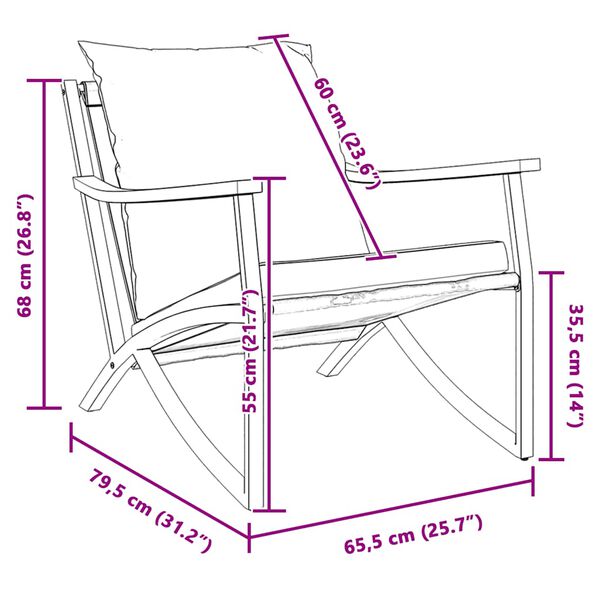 vidaXL Garden Chairs with Cushions 2 pcs Black Steel