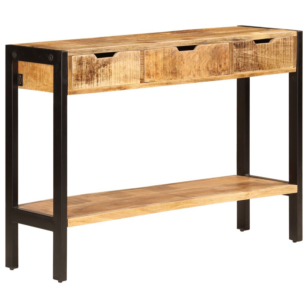 vidaXL Sideboard with 3 Drawers 110x35x75 cm Solid Mango Wood