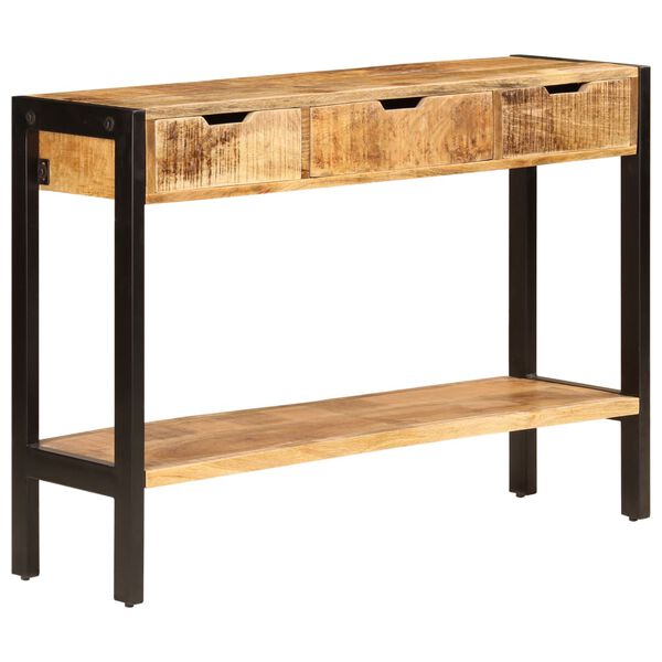 vidaXL Sideboard with 3 Drawers 110x35x75 cm Solid Mango Wood