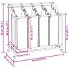 Laundry sorter with 4 bags black grey