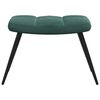 vidaXL Relaxing Chair with a Stool Dark Green Velvet