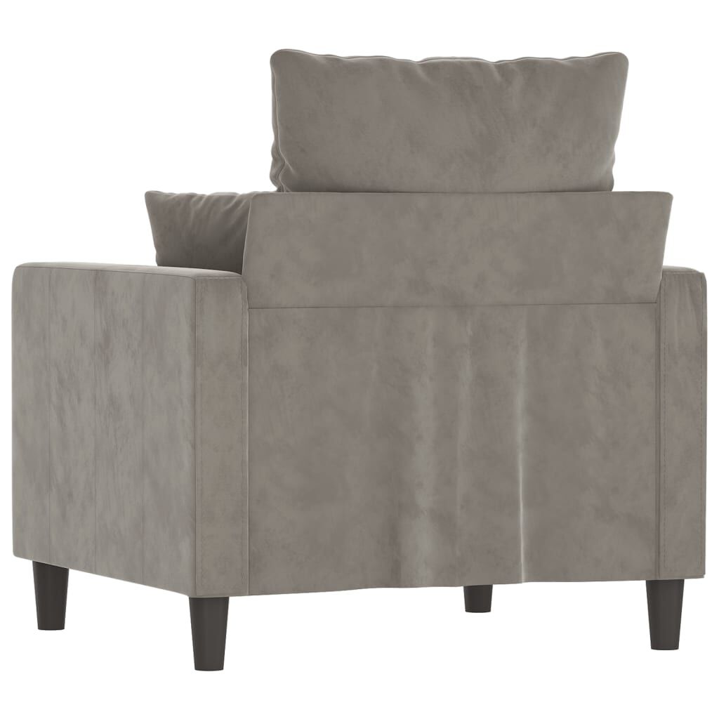 vidaXL Sofa Chair Light Grey 60 cm Velvet