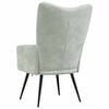vidaXL Relaxing Chair Light Grey Velvet