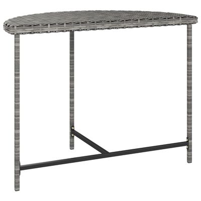 vidaXL Garden Table Grey 100x50x75 cm Poly Rattan