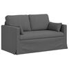 vidaXL Sofa 2 pcs Dark Grey 139 x 78 x 80 cm Fabric