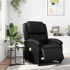 vidaXL Electric Massage Recliner Chair Black Faux Leather