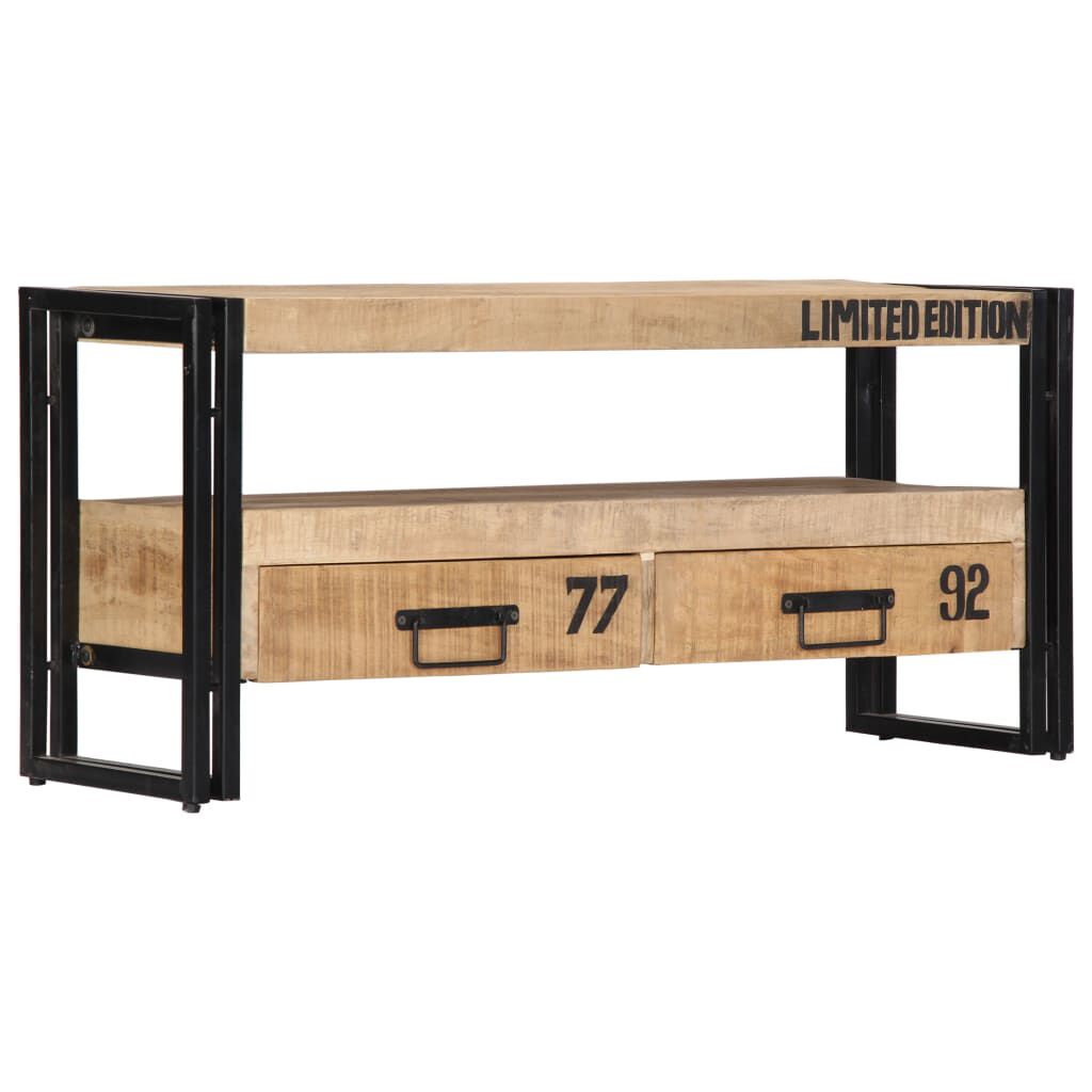 vidaXL TV Cabinet 100x30x45 cm Solid Mango Wood