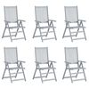 vidaXL Garden Reclining Chairs 6 pcs with Cushions Solid Acacia Wood