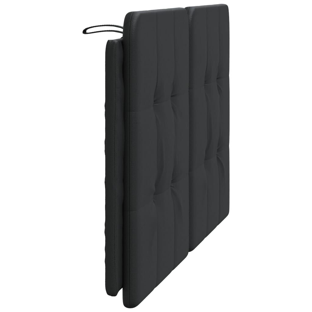 vidaXL Headboard Cushion "Zadar" Black 137 cm Double Faux Leather