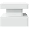 vidaXL Coffee Table with LED Lights White 50x50x40 cm