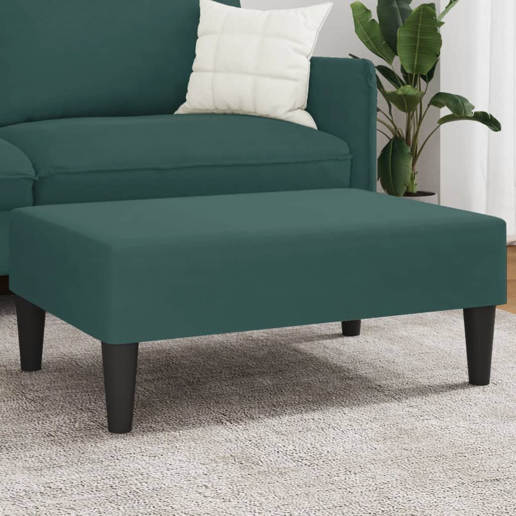 vidaXL Footstool Dark Green 77x55x31 cm Velvet