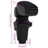 vidaXL Car Armrest Black 14x35x(37-53) cm ABS