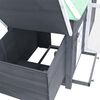 vidaXL Chicken Coop with Nest Box Grey 190x72x102 cm Solid Firwood