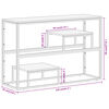 vidaXL Console Table Silver Stainless Steel and Solid Acacia Wood