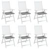 vidaXL Garden Chair Cushions 6 pcs Grey 50x50x4 cm Oxford Fabric