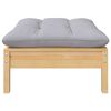vidaXL 2-Seater Garden Sofa with Grey Cushions Solid Pinewood