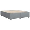 vidaXL Bed Frame without Mattress Light Grey King Fabric