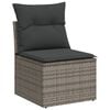 vidaXL 13 Piece Garden Sofa Set with Cushions Grey Poly Rattan