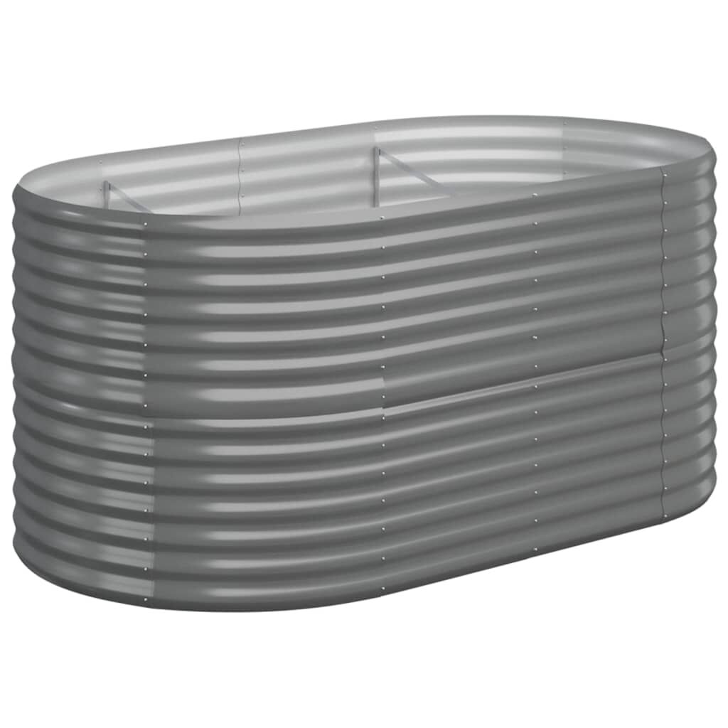 vidaXL Garden Raised Bed Powder-coated Steel 152x80x68 cm Grey