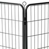vidaXL Dog Playpen 16 Panels Steel 80x80 cm Black