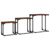 vidaXL Nesting Coffee Tables 3 pcs Brown Oak Engineered Wood