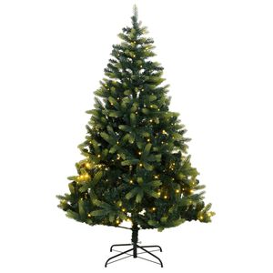 vidaXL Artificial Hinged Christmas Tree 300 LEDs 180 cm