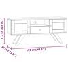 vidaXL TV Cabinet 110x30x50 cm Solid Wood Teak