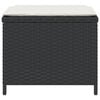vidaXL Garden Stools with Cushions 4 pcs Black 40x40x35 cm Poly Rattan