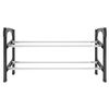 vidaXL Extendable Shoe Rack with 2 Shelves 119x24x37 cm