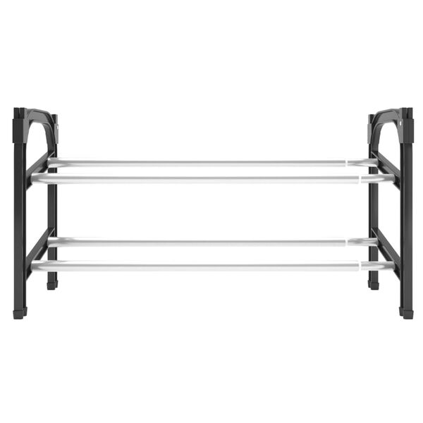 vidaXL Extendable Shoe Rack with 2 Shelves 119x24x37 cm