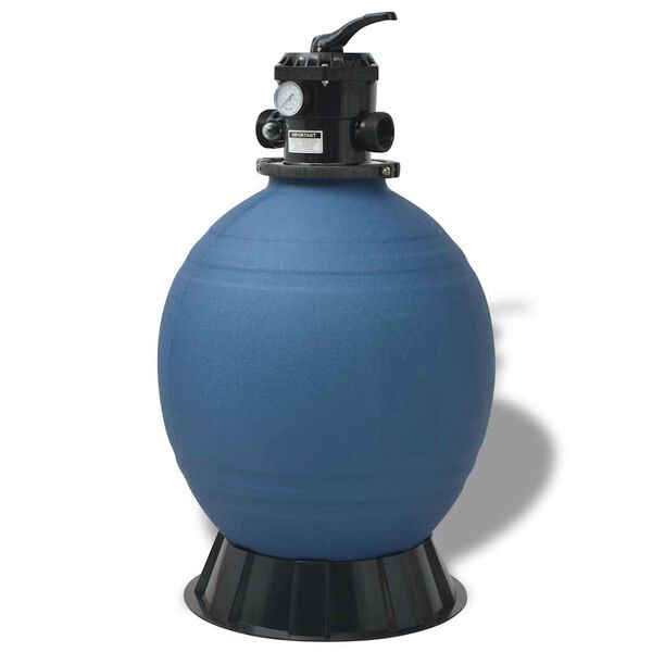 vidaXL Pool Sand Filter Blue Ø 55.9 x 96.5 cm PE