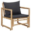 vidaXL 4 Piece Garden Lounge Set with Cushions Bamboo