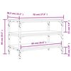 vidaXL Shoe Bench Smoked Oak 70x38.5x49 cm Engineered Wood