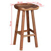 vidaXL Bar Stools 2 pcs Solid Acacia Wood