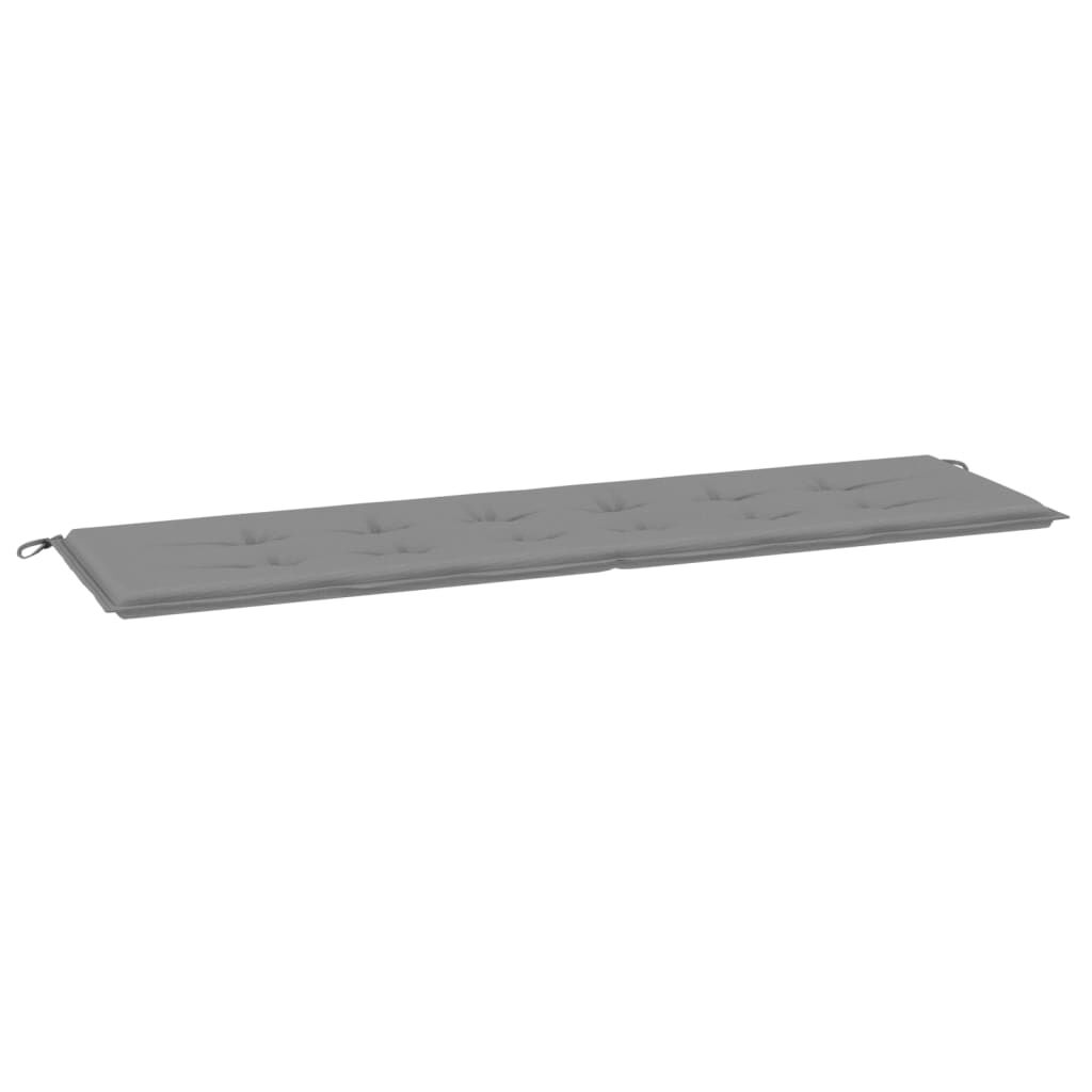 vidaXL Garden Bench Cushion Grey 180x50x3 cm Oxford Fabric