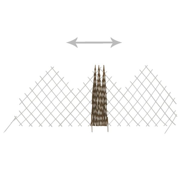 vidaXL Garden Trellis Fences 5 pcs 170x75 cm Willow