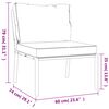 vidaXL 6 Piece Garden Lounge Set with Grey Cushions Steel