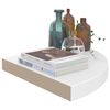 vidaXL Floating Corner Shelves 4 pcs High Gloss White 35x35x3.8 cm MDF