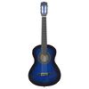 vidaXL 8 Piece Classical Guitar Beginner Set Blue 1/2 34"